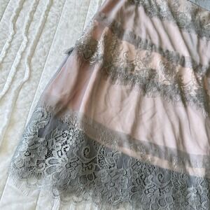 Romantic Fairy Pink Lace Whimsy Coquette Party Regency Feminine‎ Sz S